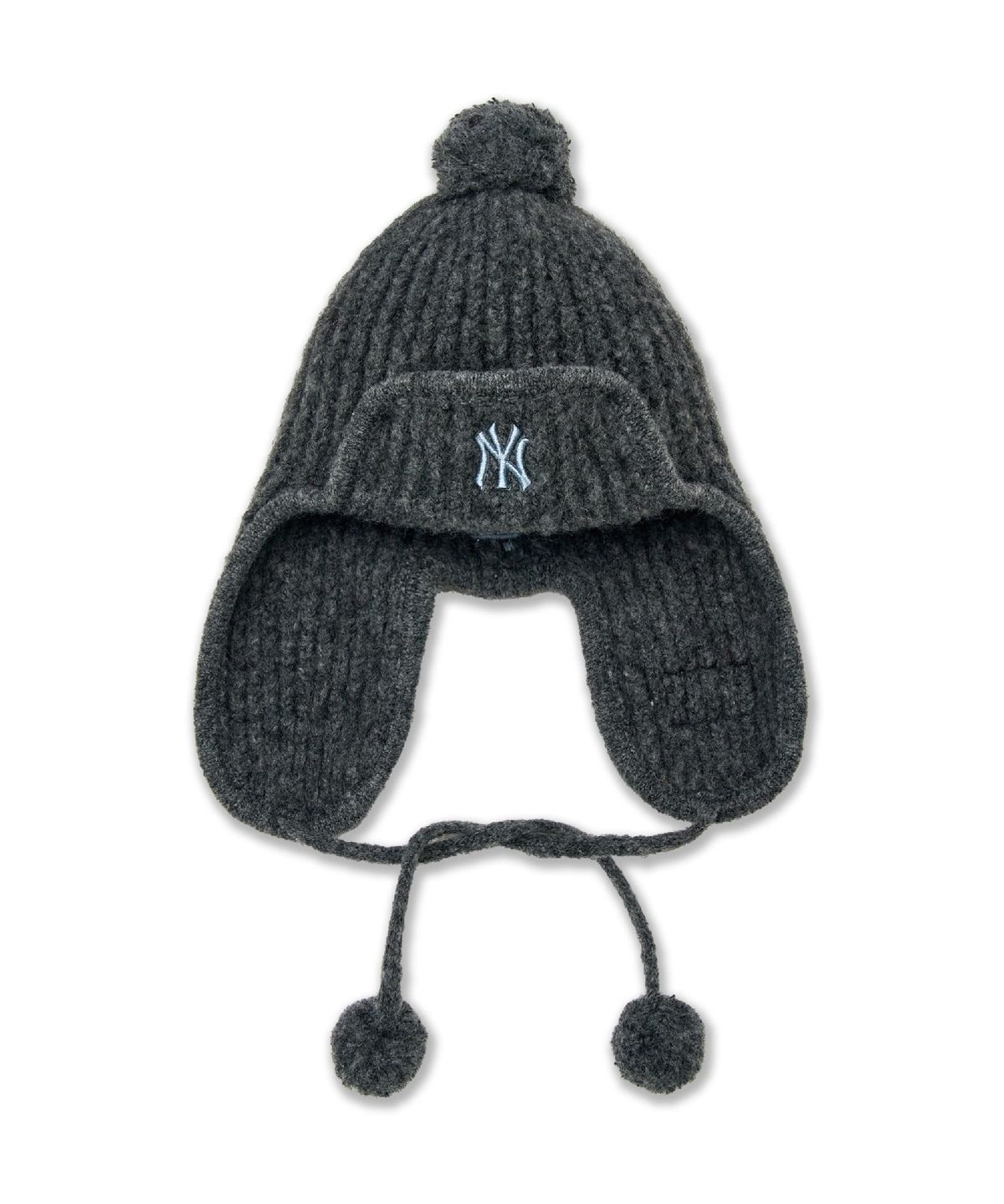 엠엘비 키즈(MLB KIDS) 여아 모헤어 이어플랩 비니 NY (Melange Grey)