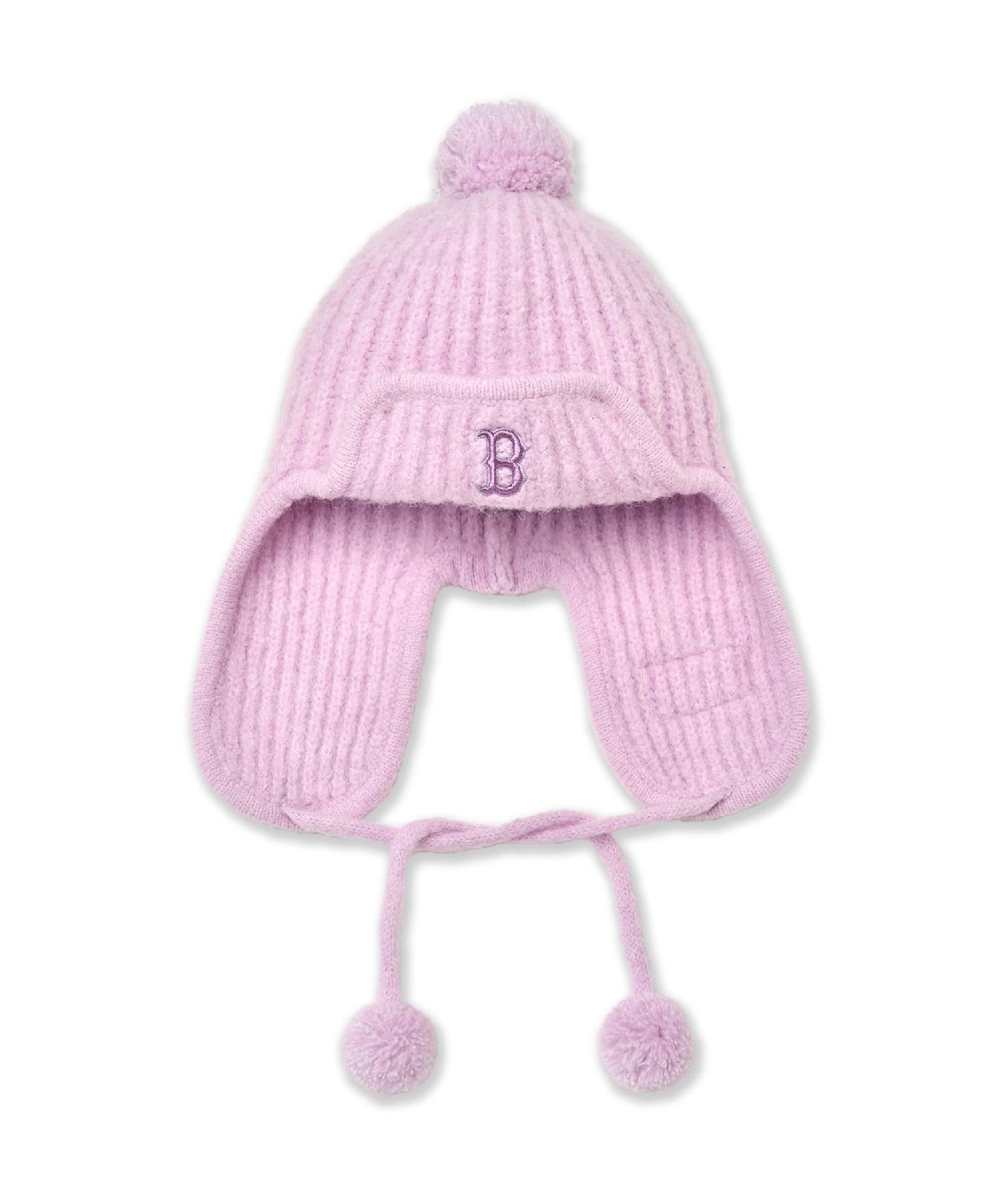 엠엘비 키즈(MLB KIDS) 여아 모헤어 이어플랩 비니 BOS (Lavender)