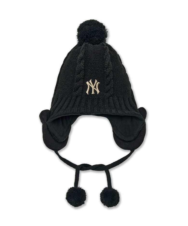 메가베어 폼폼 이어플랩 비니 NY (Black)