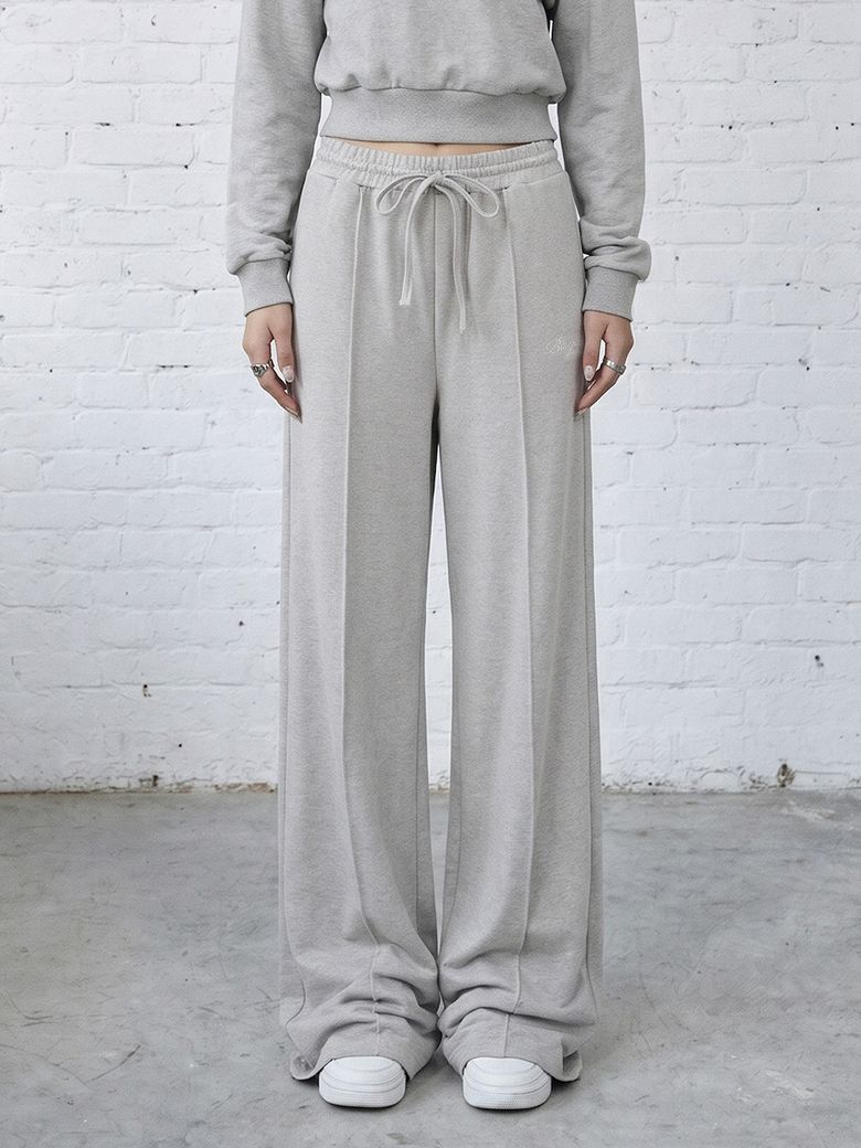 GLAM BANDING SWEAT PANTS MELANGE GRAY