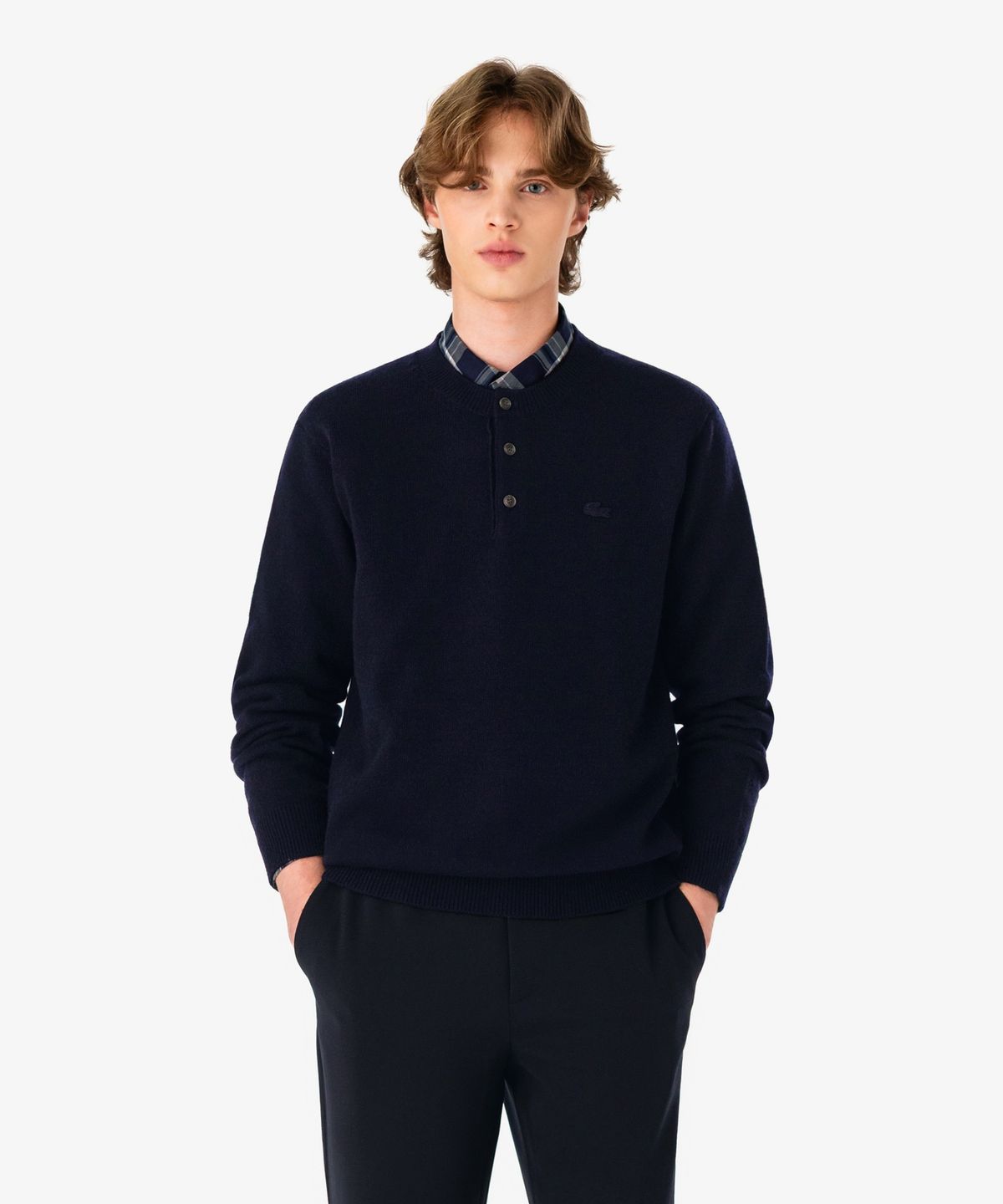 라코스테(LACOSTE) 남성 헨리넥 풀오버 AH761E-56N 166
