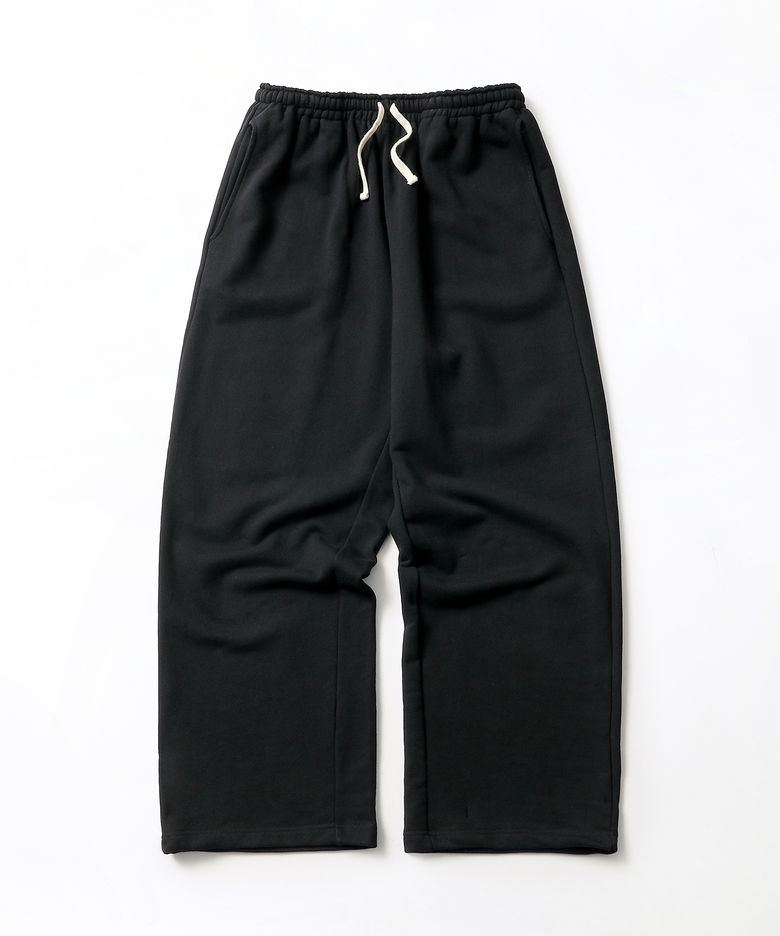 BASIC WIDE SWEAT PANTS BLACK