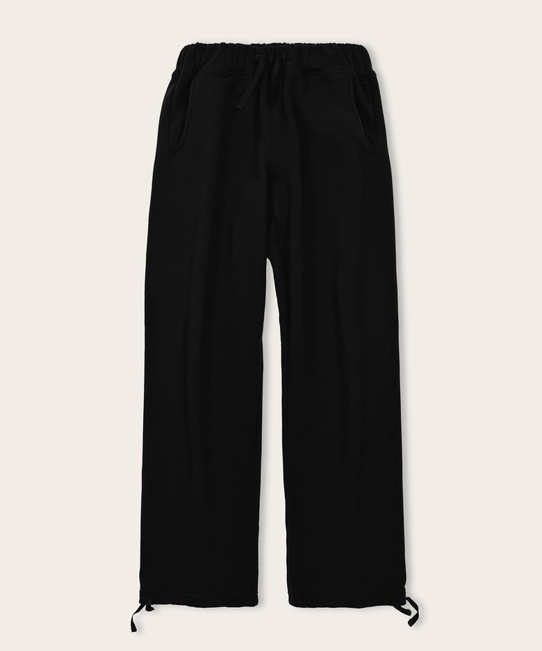 (Unisex)릴랙스드 스웨트 팬츠_블랙