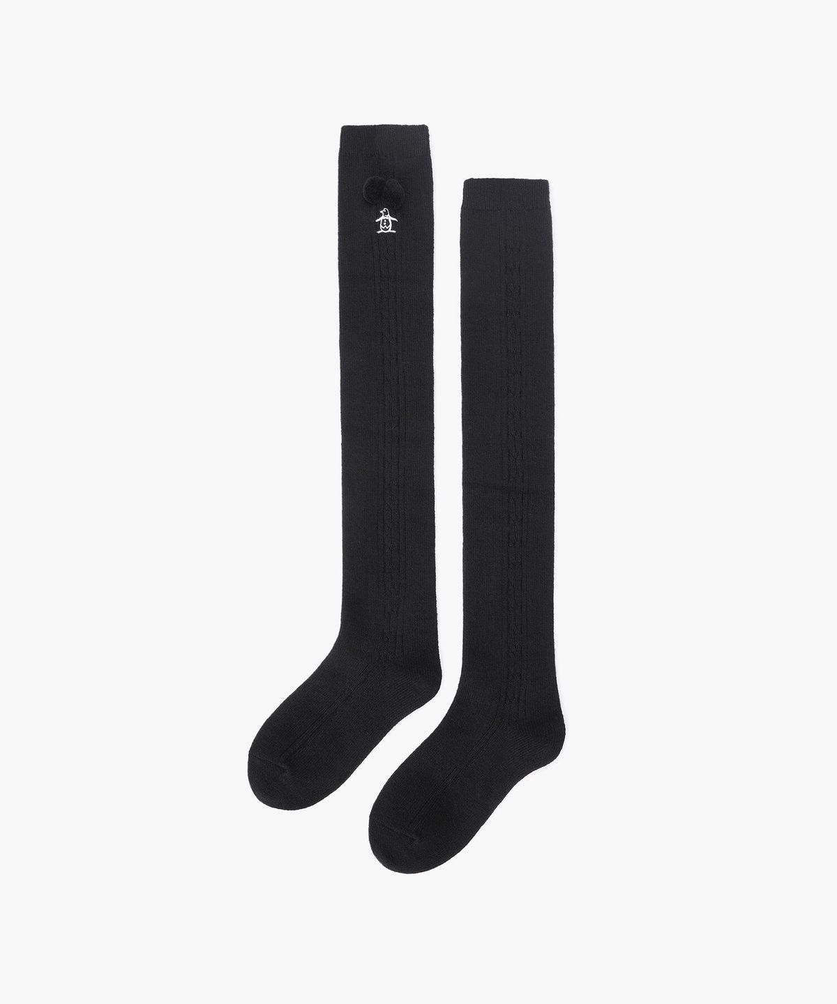 먼싱웨어(MUNSINGWEAR) 여성 폼폼 방울 오버니삭스 블랙 MR322LSO91