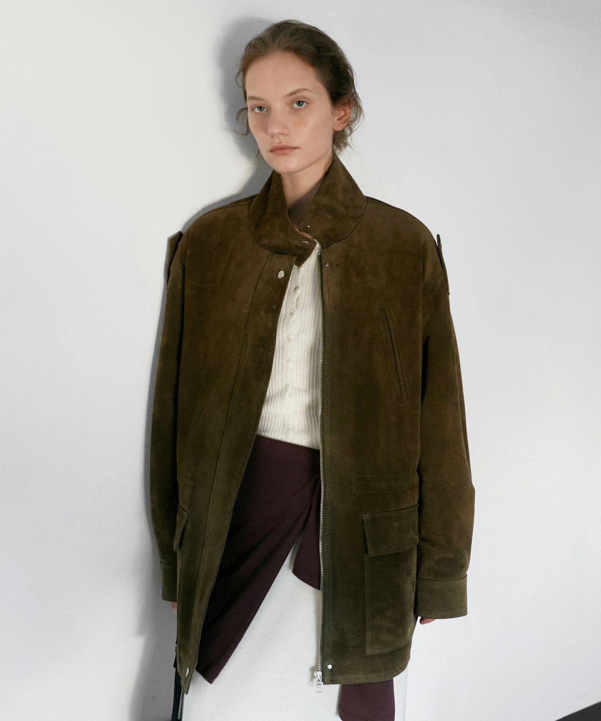 유라고(URAGO) Suede half jacket