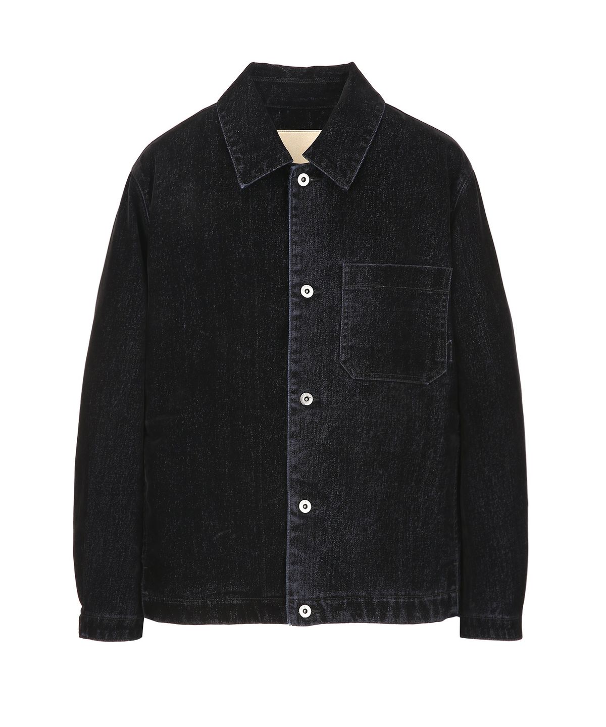 질스튜어트뉴욕 맨(JILLSTUART NEWYORK MEN) 벨벳 터치 데님 셋업 셔켓 - 블랙 (JNJU6D006BK)