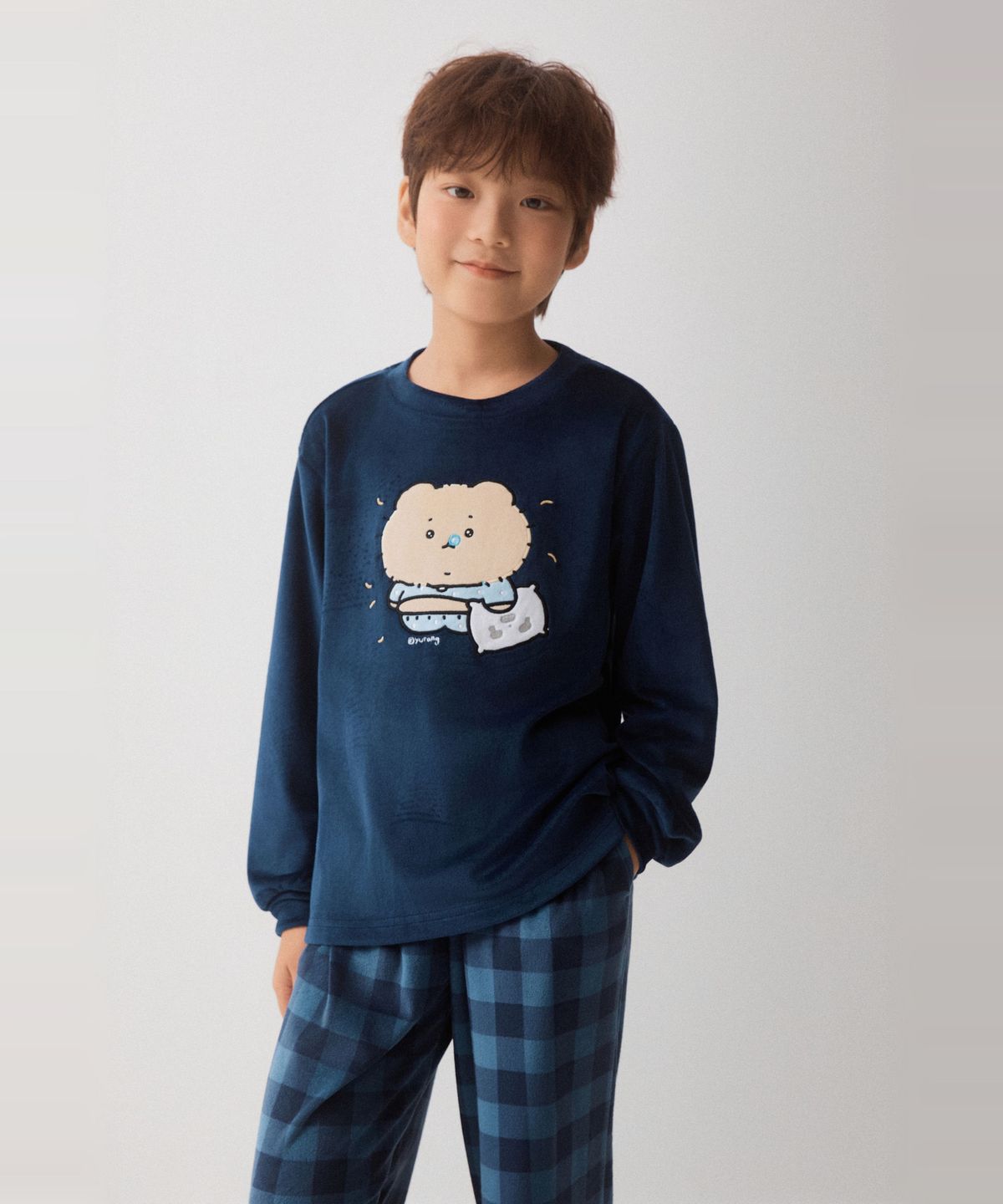 스파오 키즈(SPAO KIDS) [키즈] (망그러진곰) 라운드넥 파자마(Blue)_SPPPG4TKU2