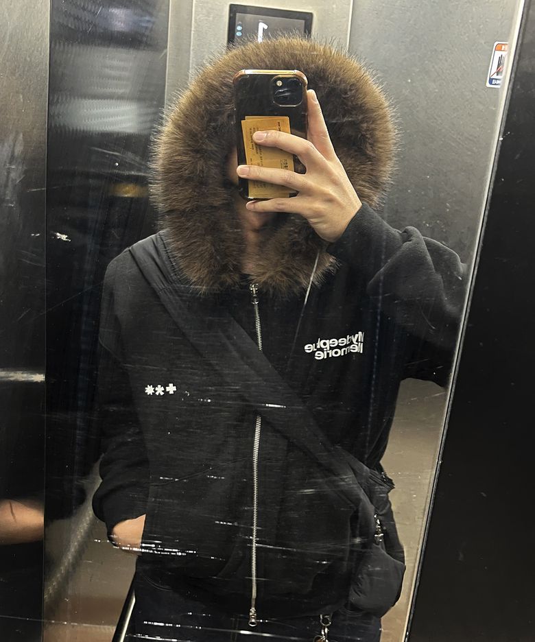 (ZP) MM Hood Fur Jacket(BLACK)