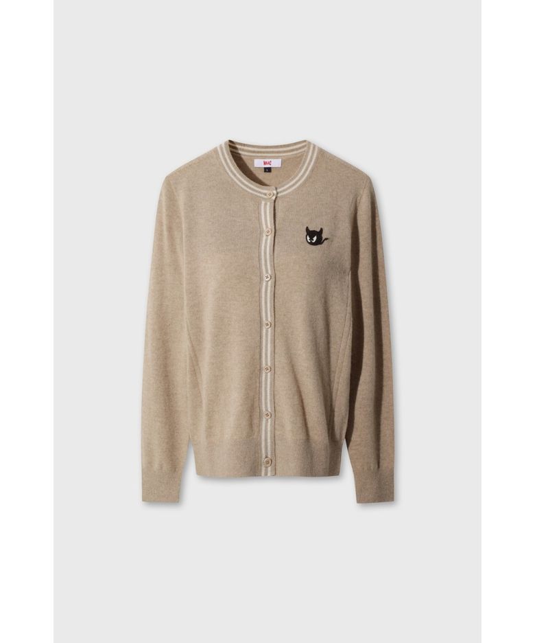 WTO Women Cashmere Wholegarment Cardigan WWWAW26731BEX