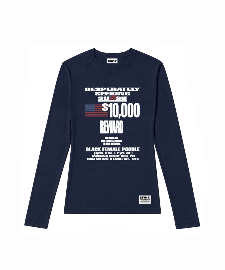 세미크롭 US 1000 White 긴팔티 [네이비]