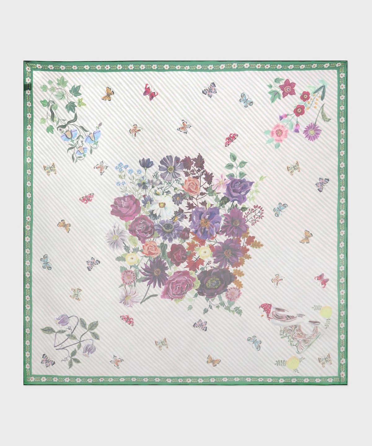 삭스어필(SOCKS APPEAL) NAT chiffon silk big scarf butterfly garden