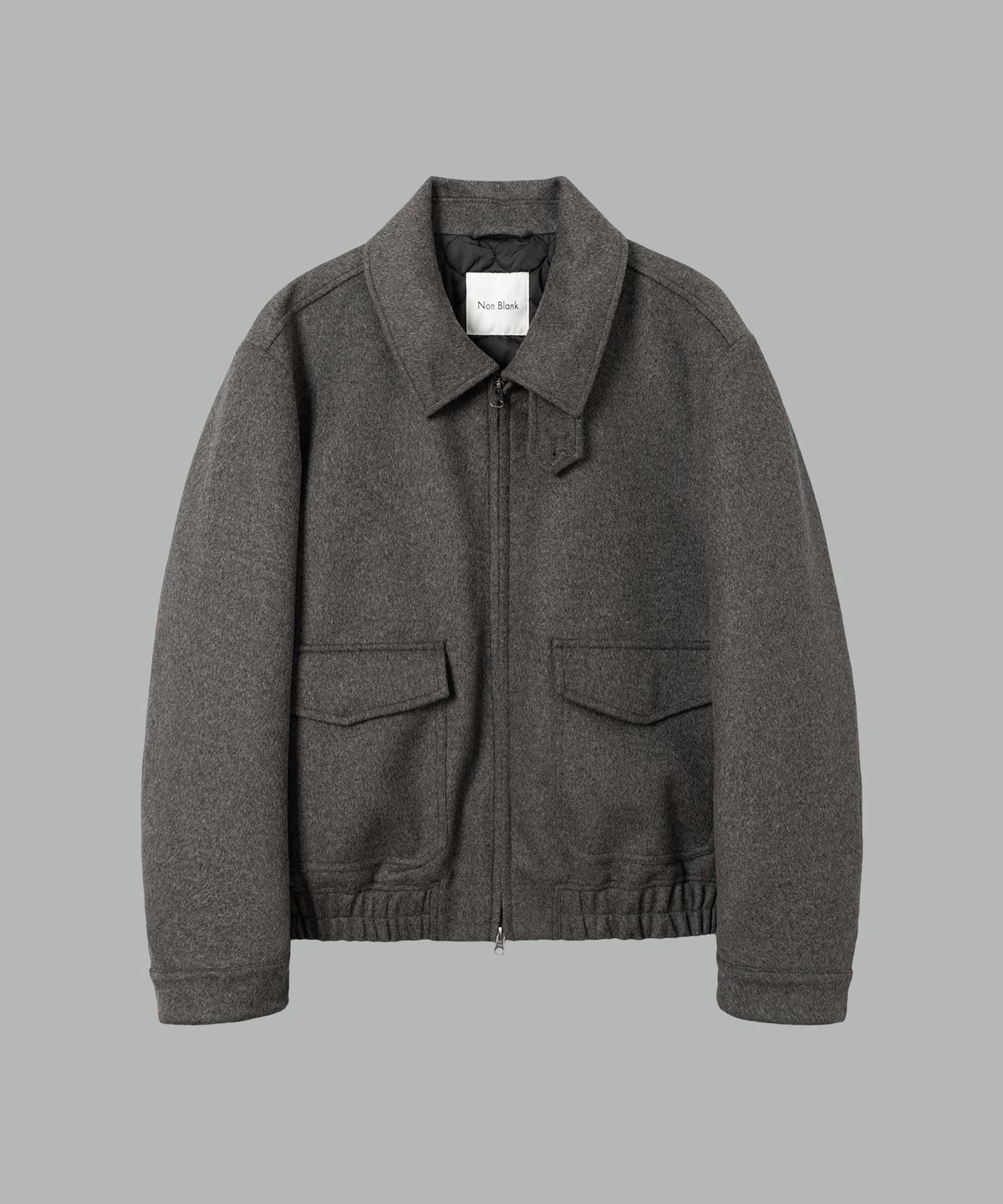 넌블랭크(NONBLANK) [넌블랭크x삭형] 캐시미어 블렌드 블루종_MELANGE GREY
