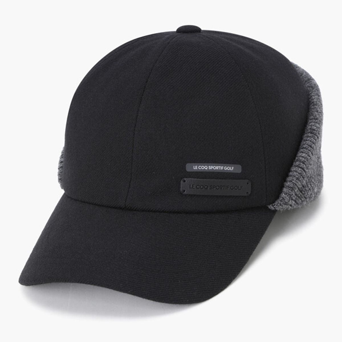 르꼬끄 골프(LECOQ GOLF) 남성 니트 귀도리 볼캡 _BLCK GR321MCP92