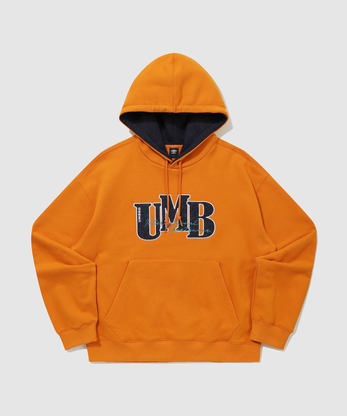 엄브로(UMBRO) 기모 아플리케 후드 티셔츠 오렌지 UR421CHDO4