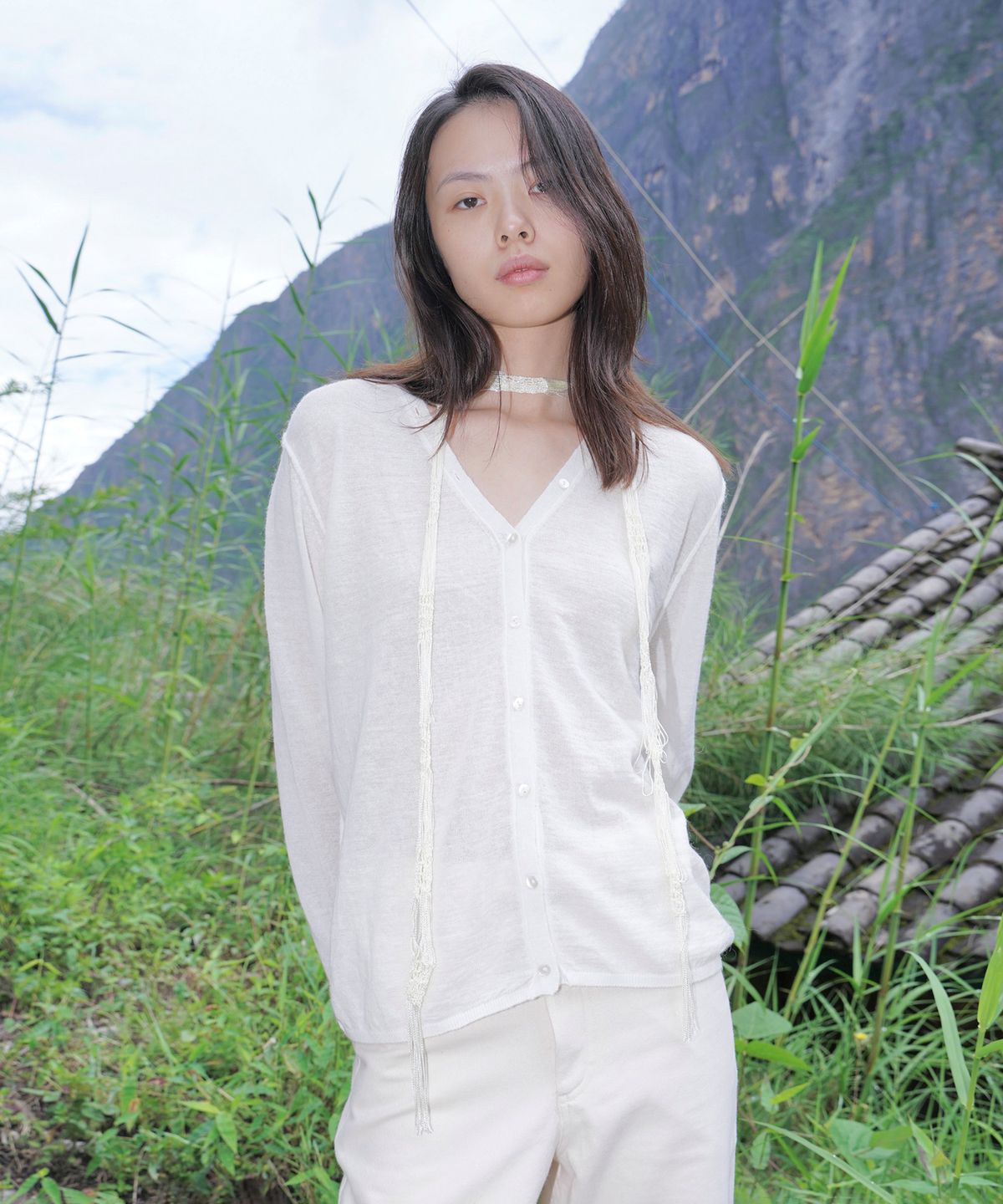 누아누(NUUANU) Chu Cardigan_Ivory