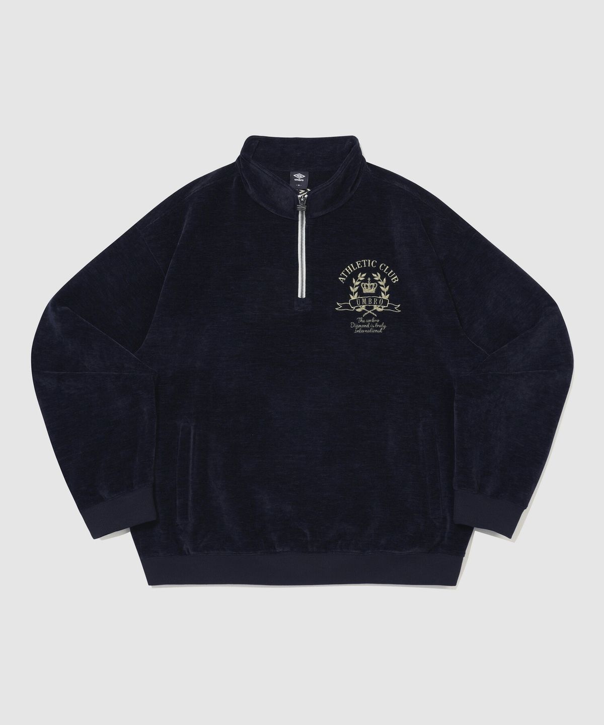 엄브로(UMBRO) 셔닐블렌드 하프집업 네이비 UR423CFSN3