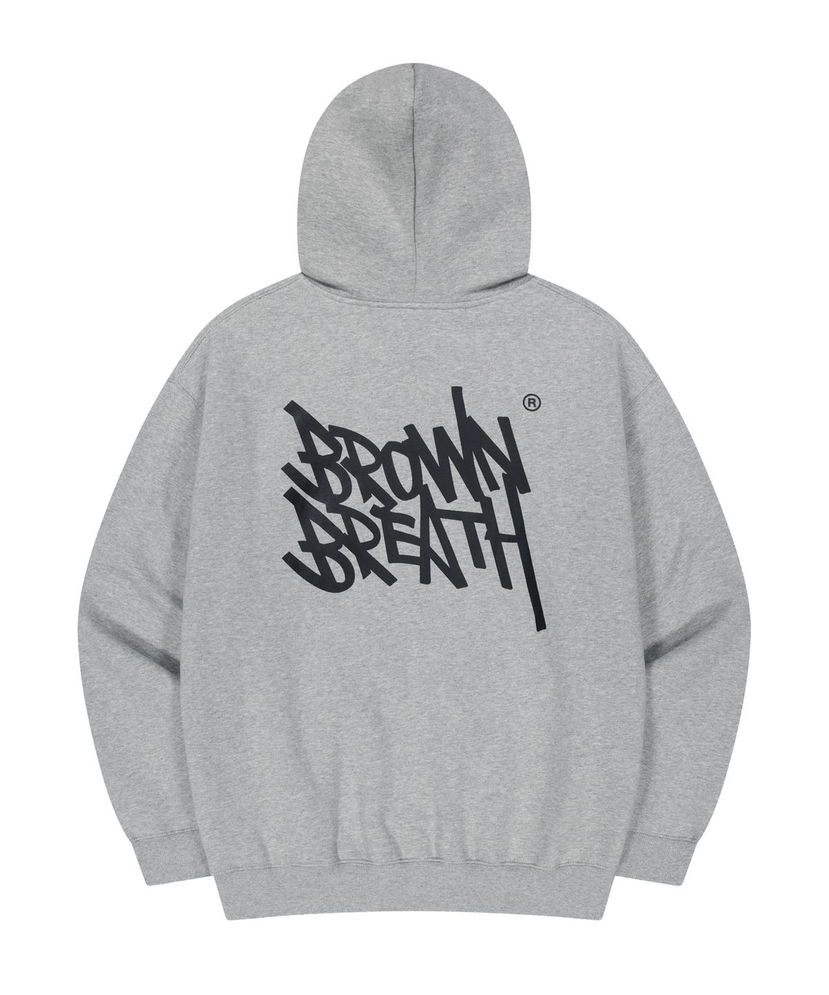 브라운브레스(BROWNBREATH) TAG HOOD ZIP UP - MELANGE GREY
