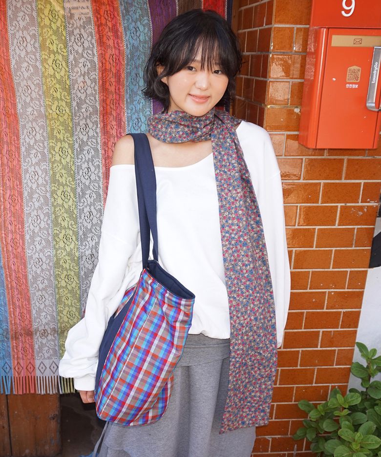 PATCH REVERSIBLE BIG TOTE BAG [NAVY]