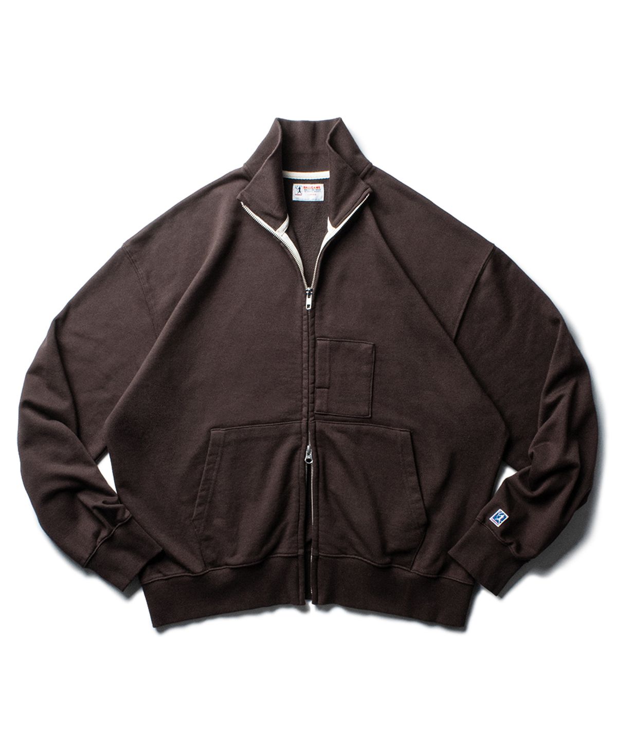 더 레스큐(THE RESQ) CLASSIC PATINA SWEAT TRACK JACKET [TOBACCO]