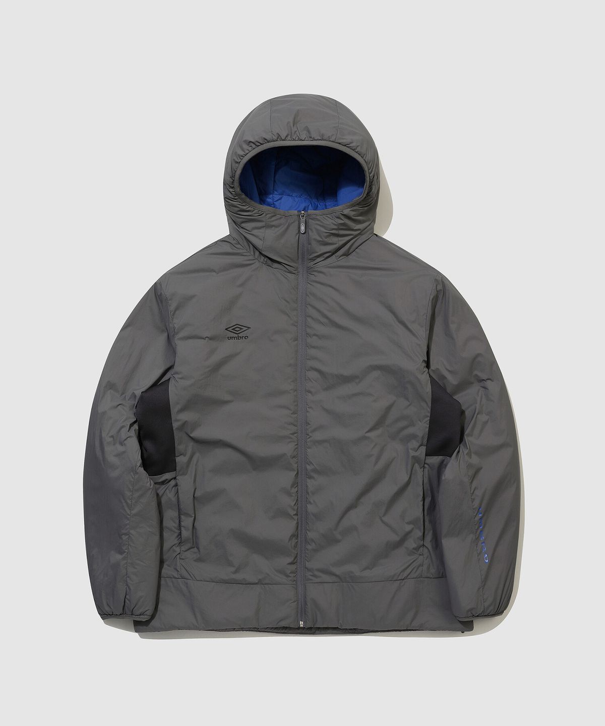 엄브로(UMBRO) 올라운드 후드형 경량 패딩 자켓 챠콜 UR421SPJO1
