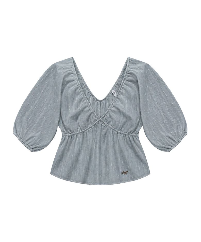 DROP VOLUME BLOUSE_BABY BLUE