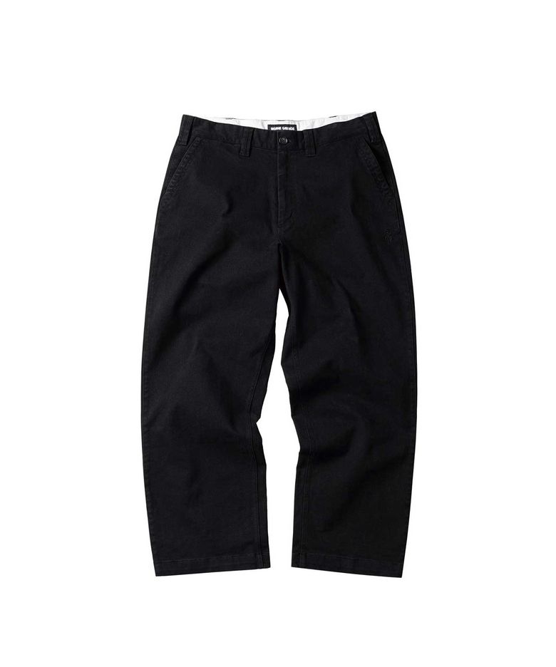 INSANE EMBROIDERED WOVEN PANTS_WASHED BLACK