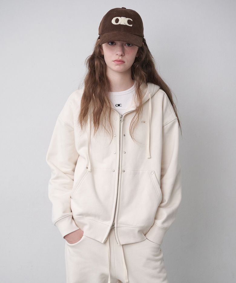 스터드 후드집업 [CREAM]