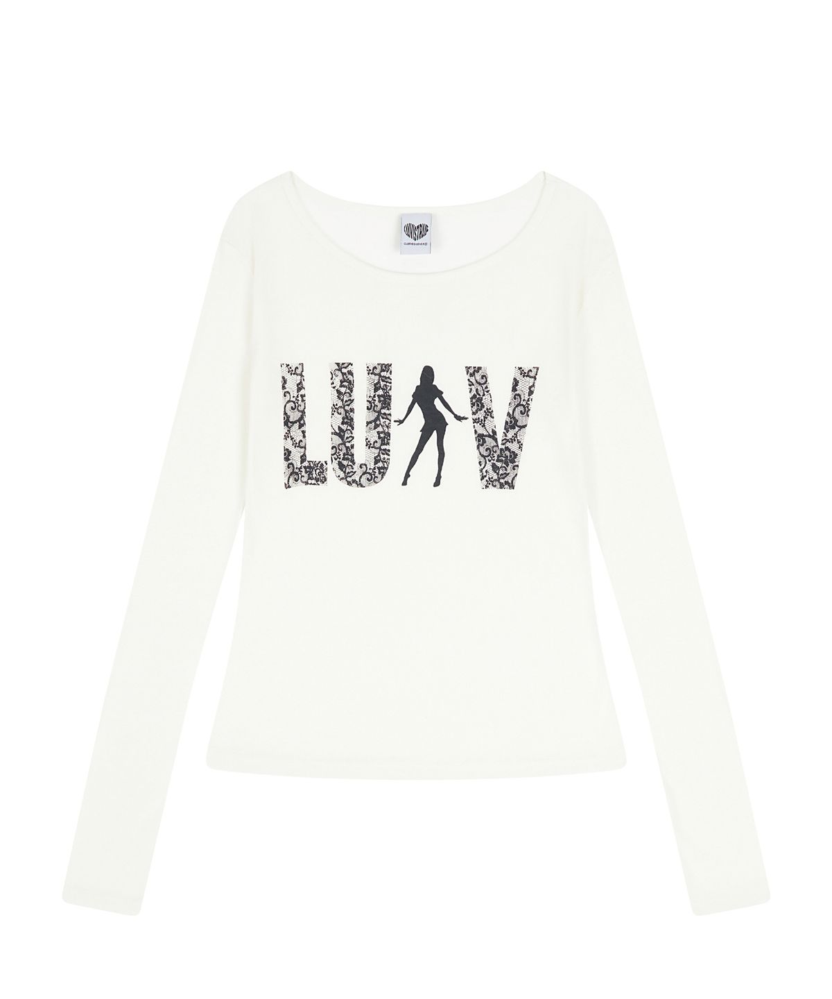 러브이즈트루(LUVISTRUE) RL LACE LUV SLEEVE TEE(IVORY)
