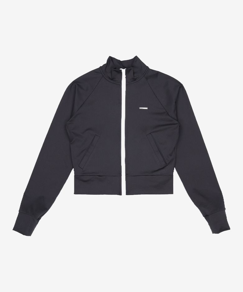 Jersey zip-up jacket BLACK OS