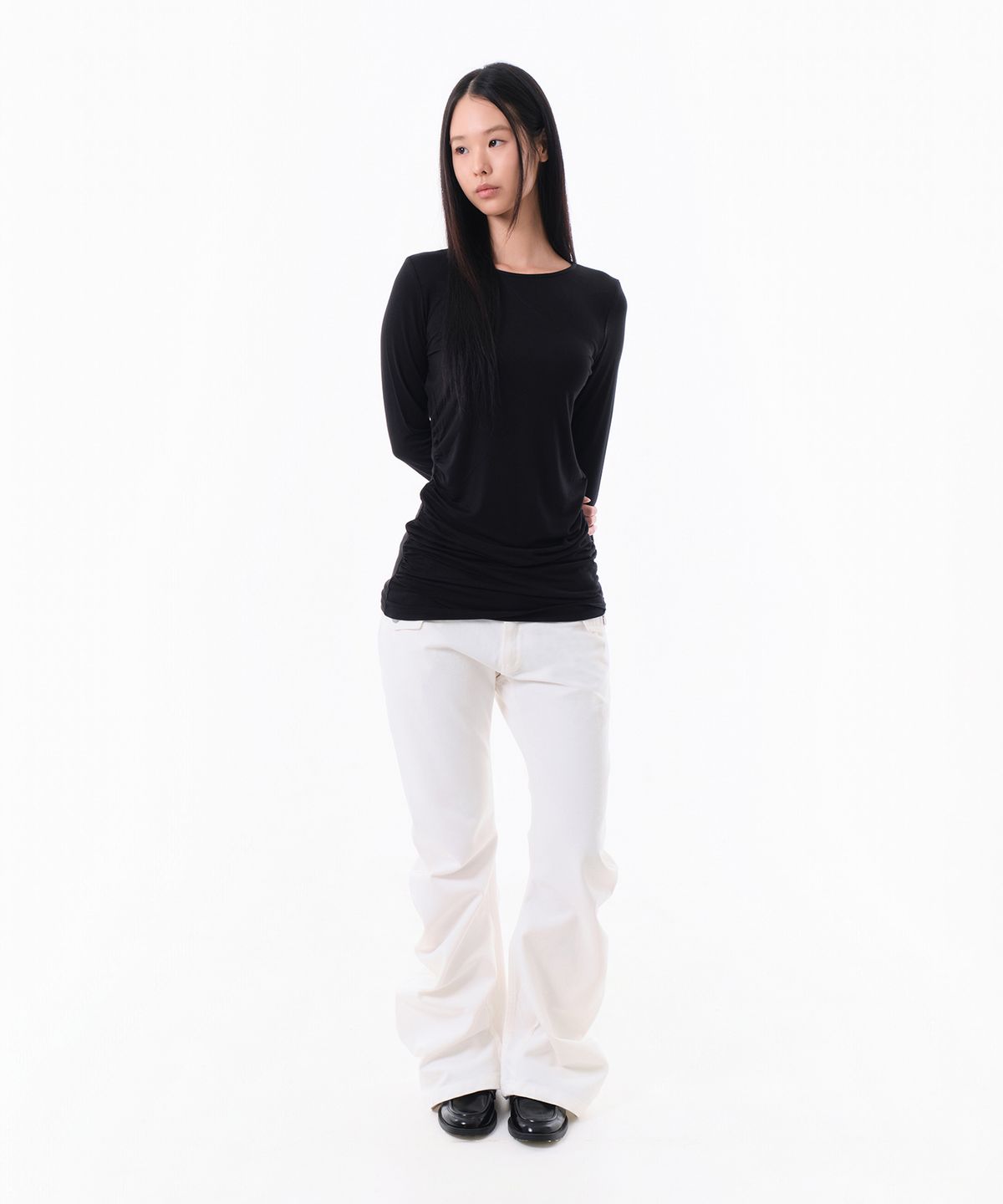 다이브인 우먼(DIVEIN WOMEN) WASHED BANANA COTTON PANTS (WHITE)