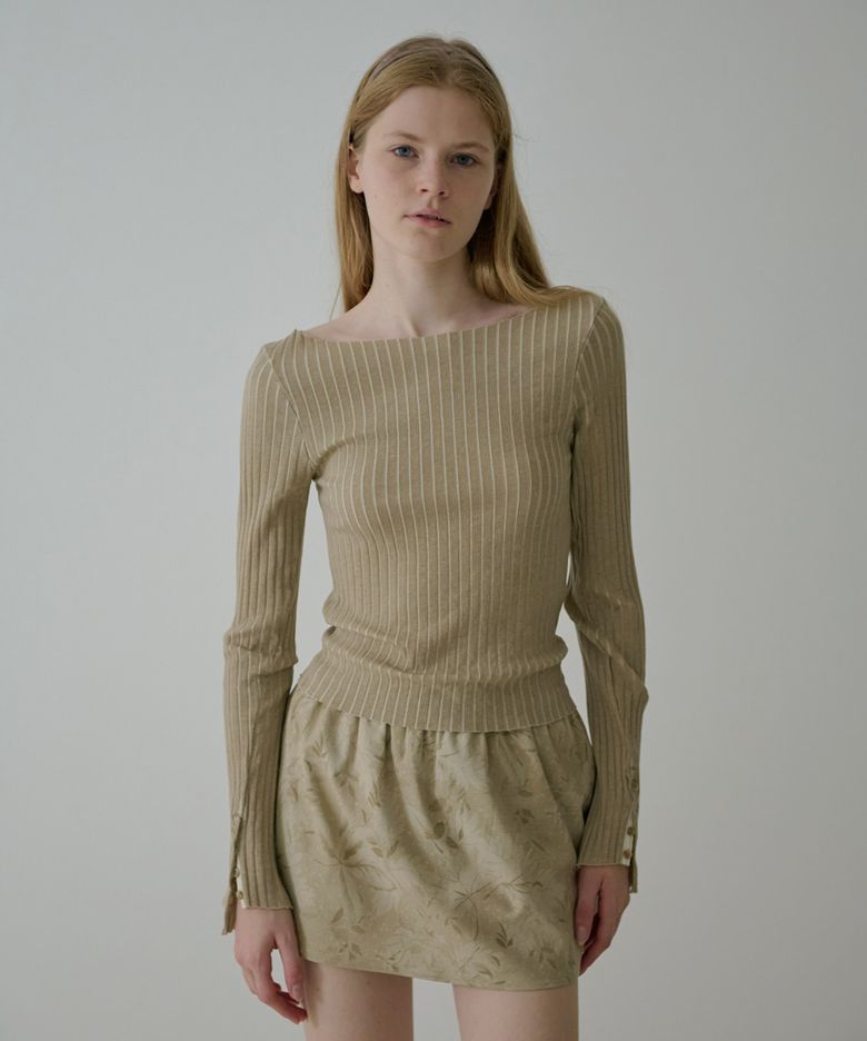 PETAL MINI SKIRT_BEIGE
