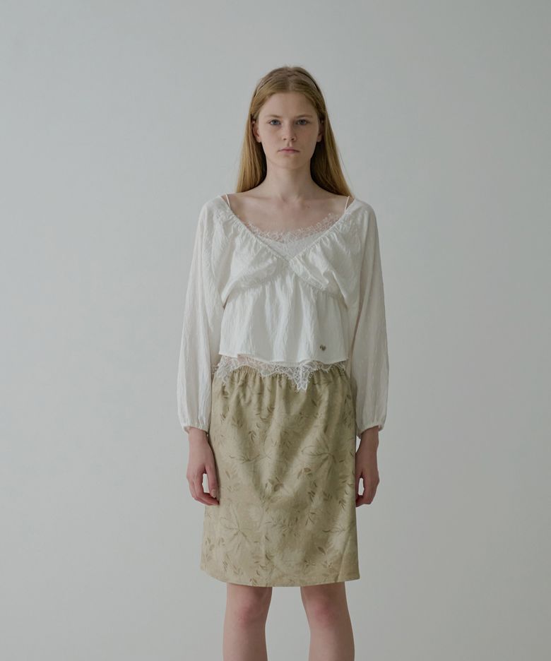 PETAL MIDI SKIRT_BEIGE