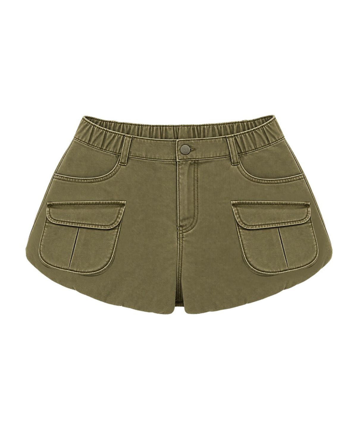 소프트서울(SOFT SEOUL) PUMPKIN WASHED CARGO SHORTS_KHAKI BROWN