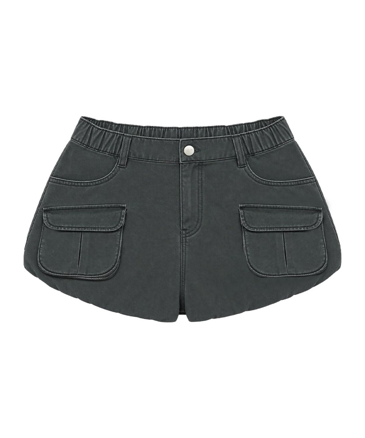 소프트서울(SOFT SEOUL) PUMPKIN WASHED CARGO SHORTS_CHARCOAL