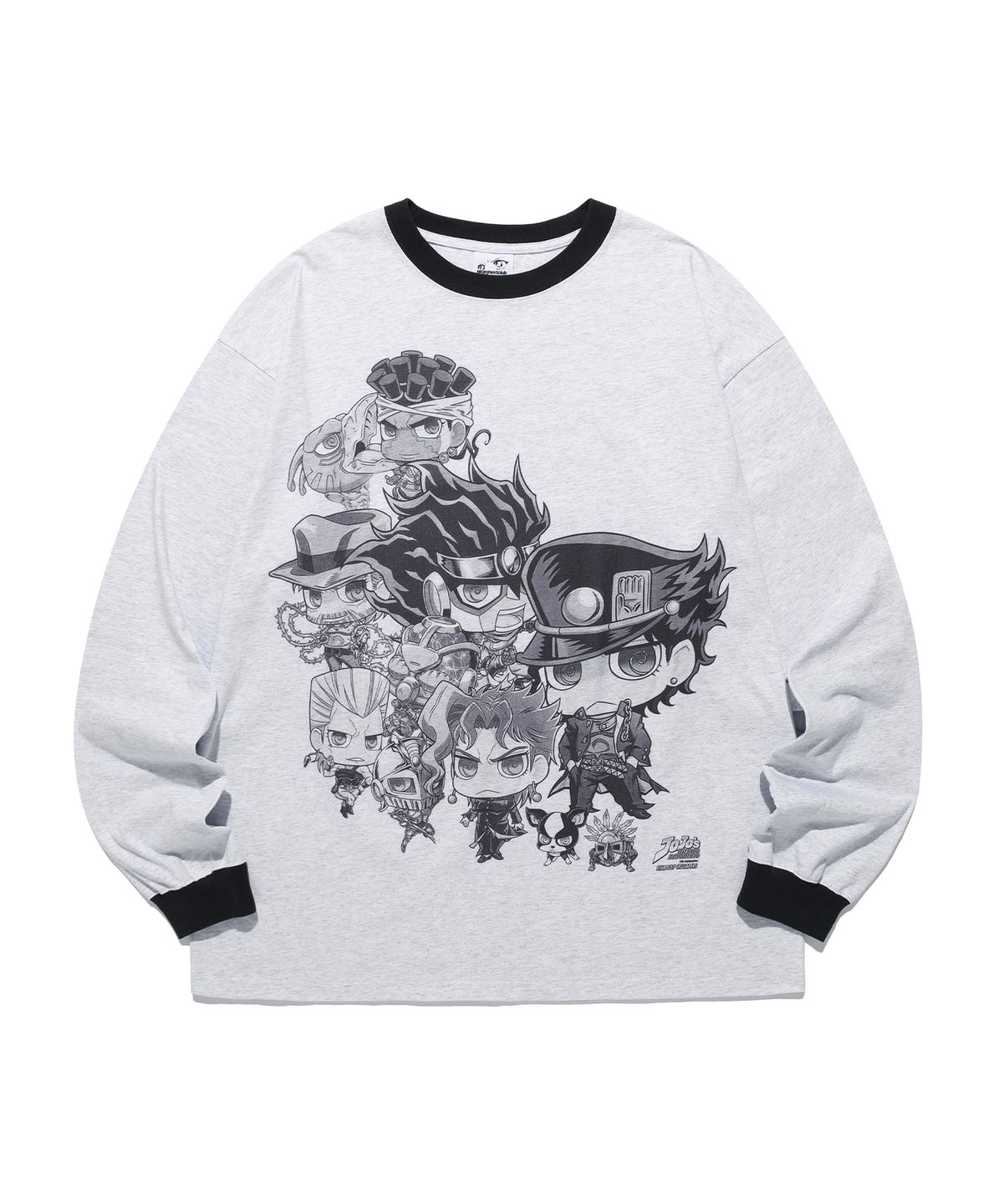 나이스고스트클럽(NICEGHOSTCLUB) JOJOs STARDUST CRUSADERS BIG BIG LS TEE_LIGHT GRAY(NG2GFUT572B)
