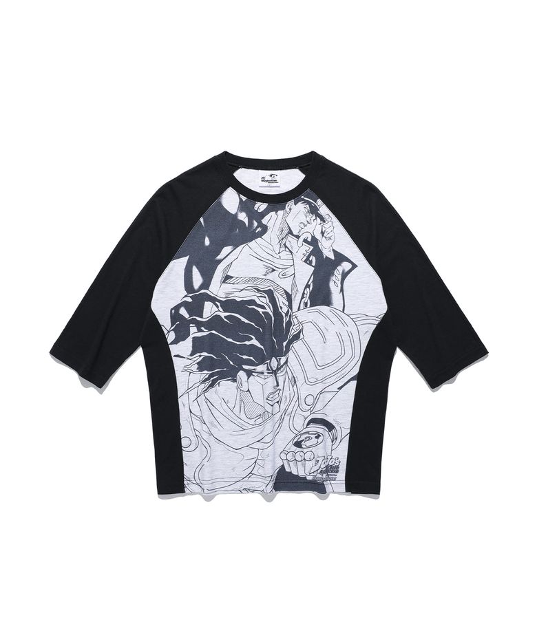 JOJOs STARDUST CRUSADERS 3/4 SLEEVE TEE_BLACK(NG2GFUT570B)