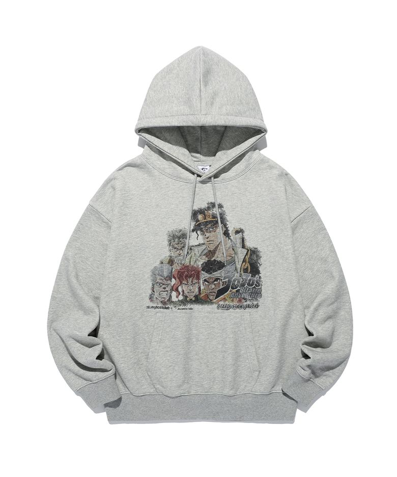JOJOs STARDUST CRUSADERS HOODIE_GRAY(NG2GFUM410B)