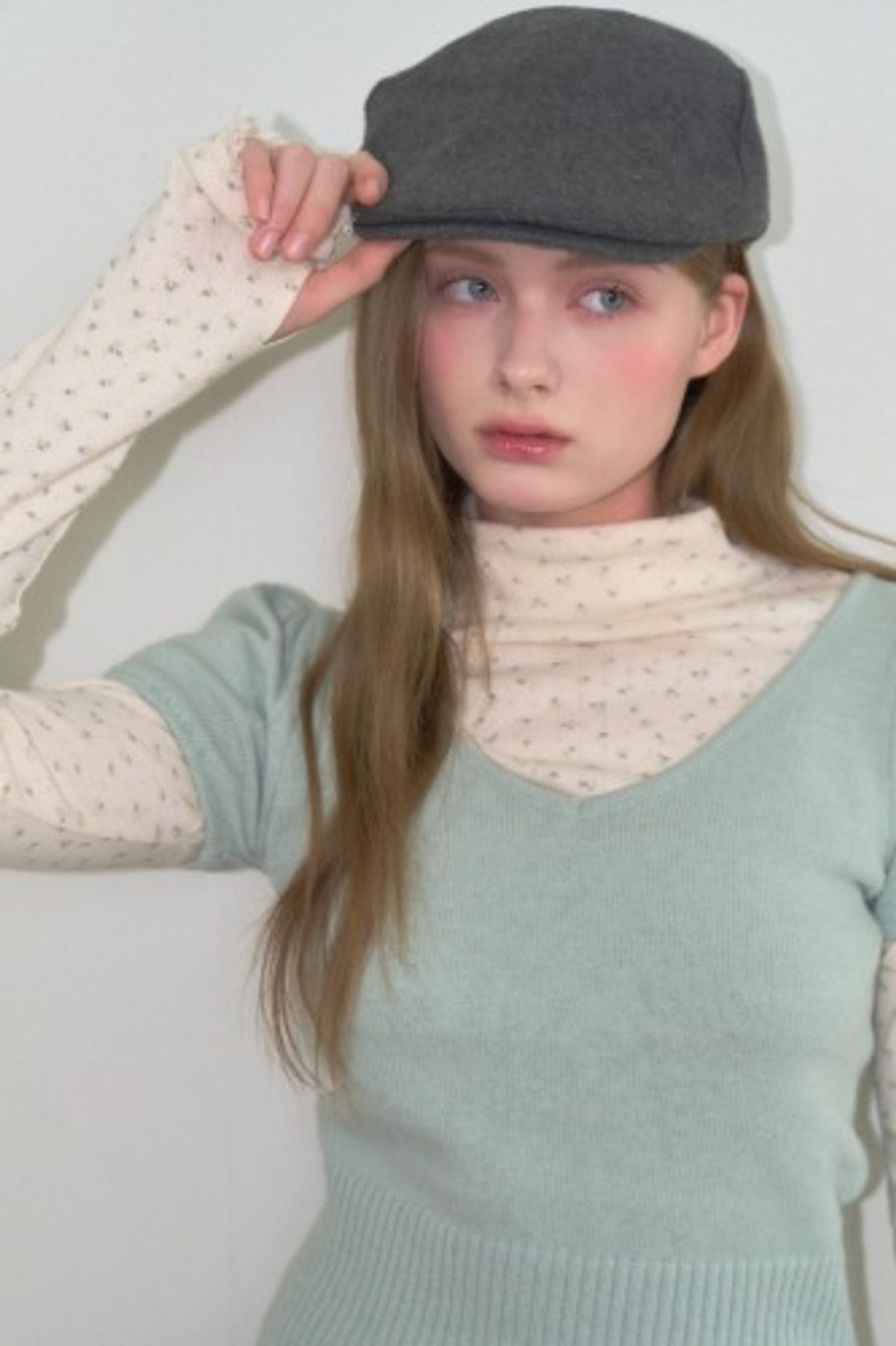 래니래니(RENNYRENNIE) 울 블랜드 클래식 헌팅 캡 [ GRAY ] [H015GR]