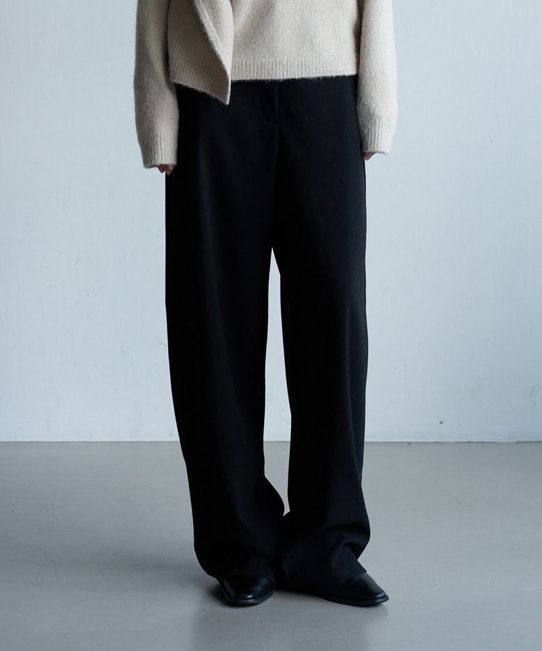 Contour Waistless Wool Slacks (Black)