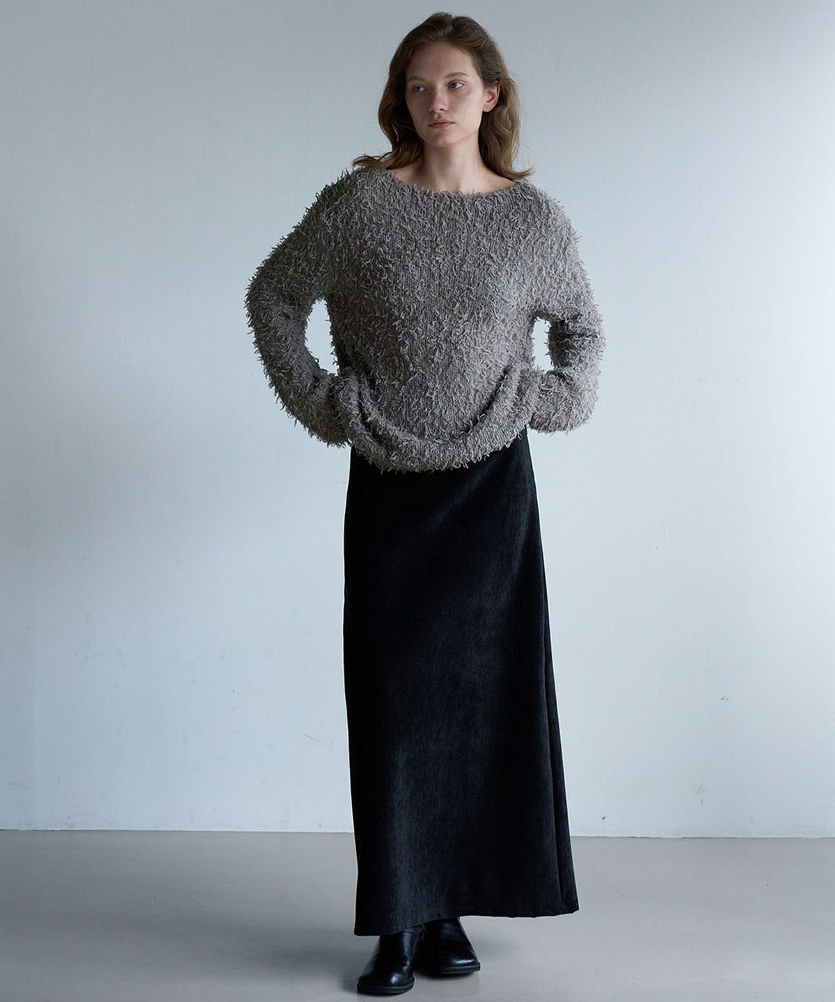 린테(LYNTE) Bellskin Maxi Skirt (Black)