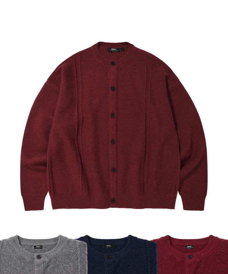 COZY ROUND NECK CARDIGAN (3color)
