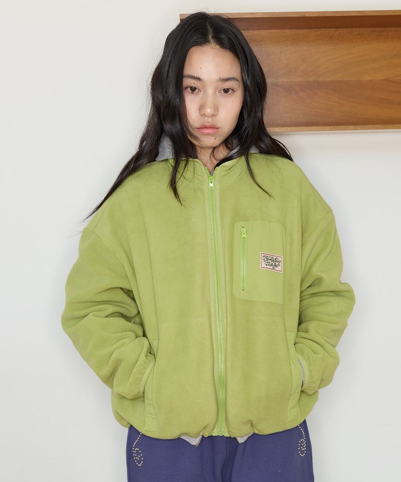 HBT Pocket Fleece Jacket (LIME GREEN)