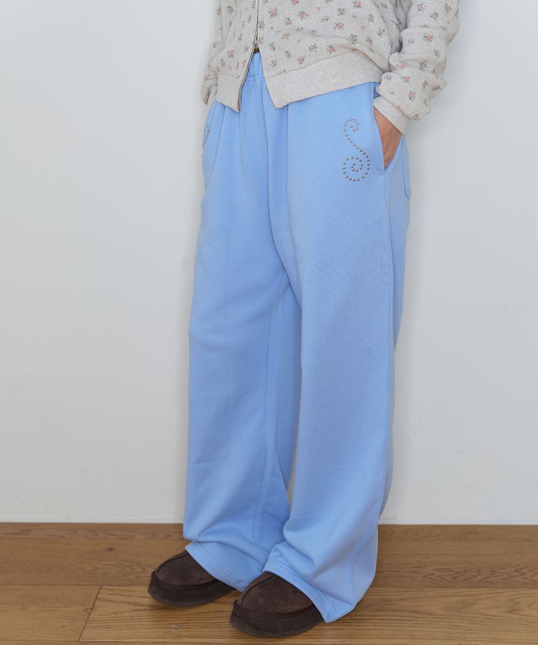 Spiral Heavy Cotton Sweatpants (SKY BLUE)