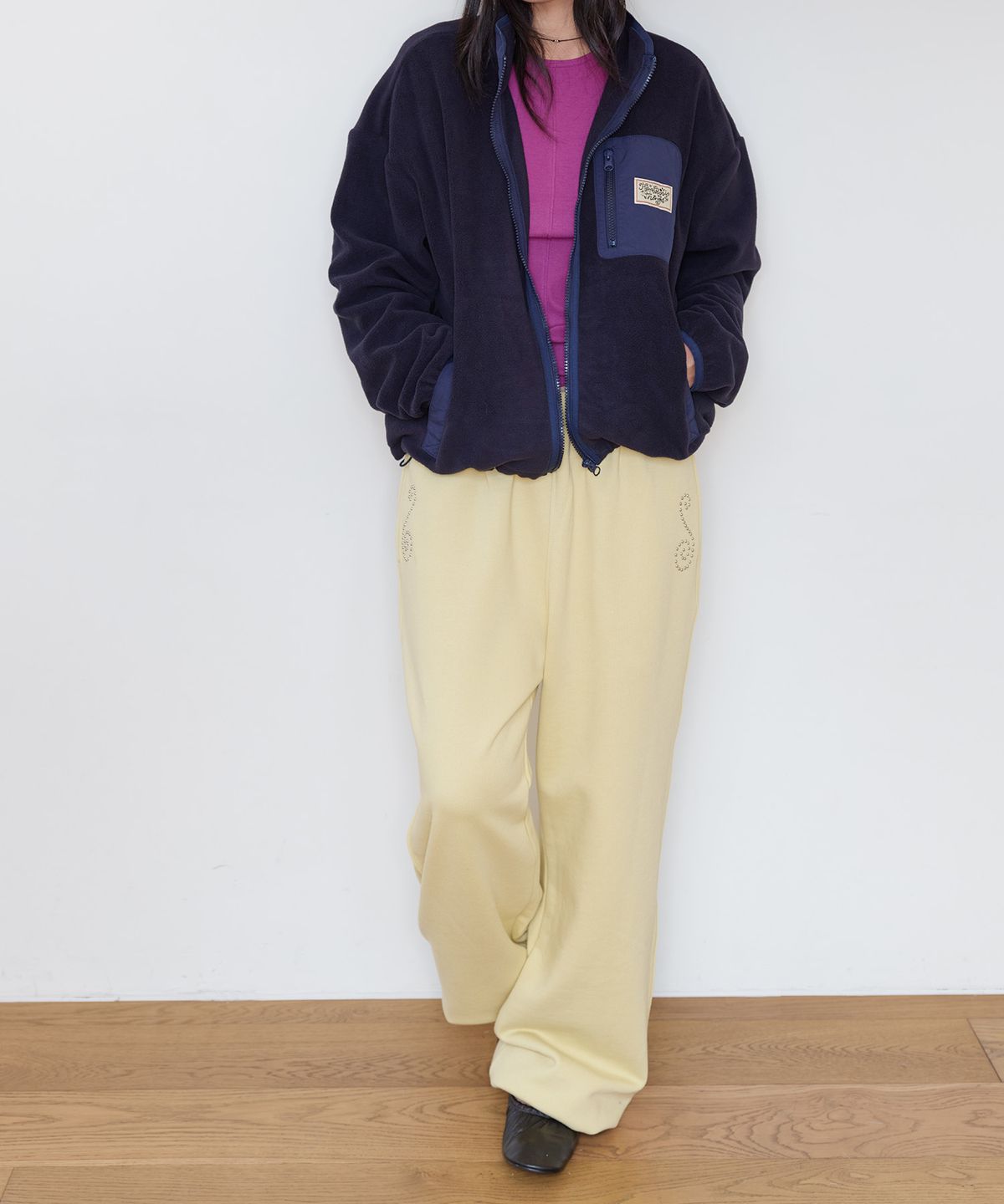 홈바디띵즈(HOMEBODY THINGS) Spiral Heavy Cotton Sweatpants (LIGHT YELLOW)