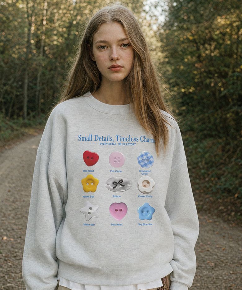 Small Charm Graphic 크루넥 - 9 컬러
