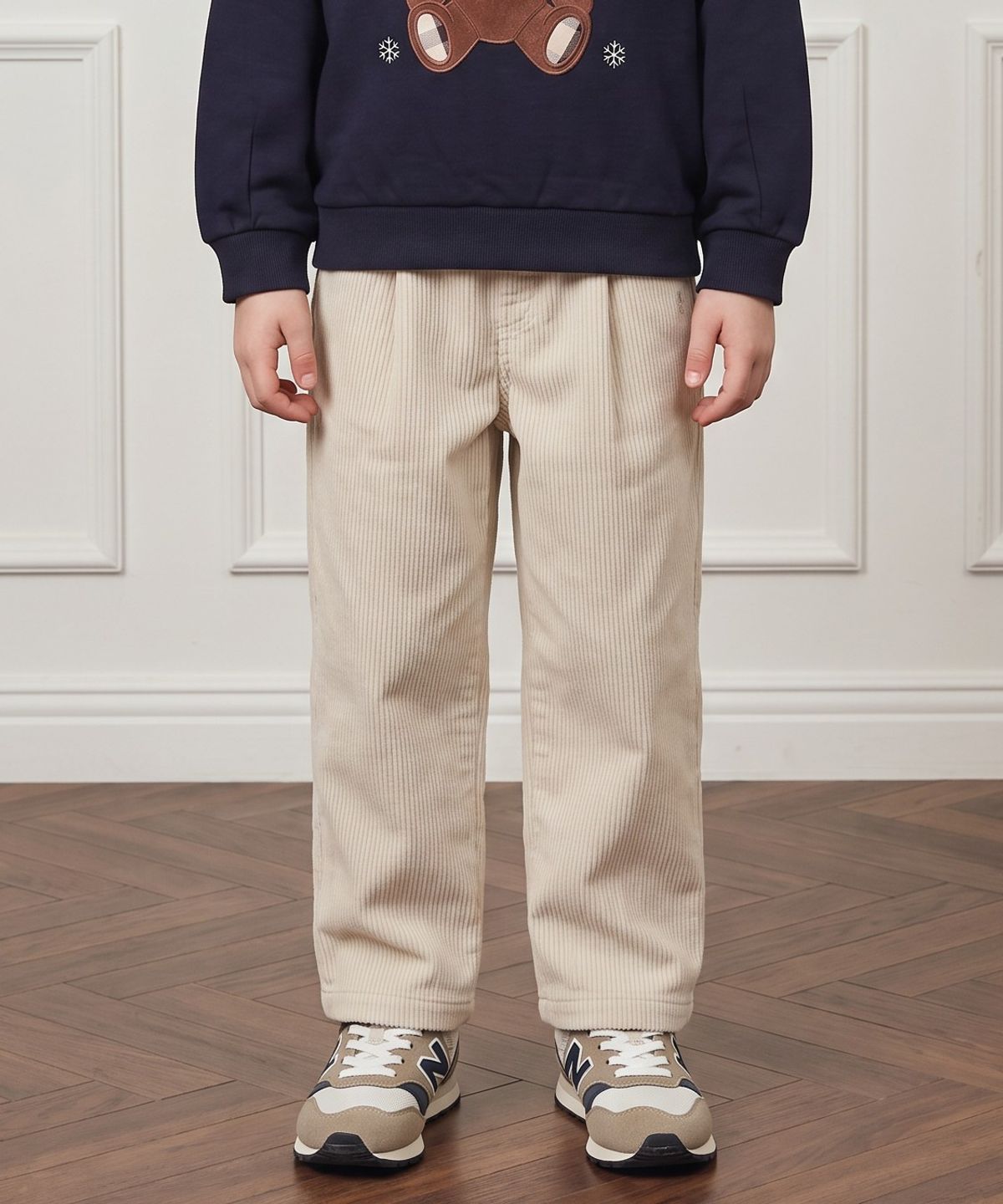 닥스키즈(DAKS KIDS) 세미와이드 코듀로이 팬츠 (크림) DVPA6D702M_CR