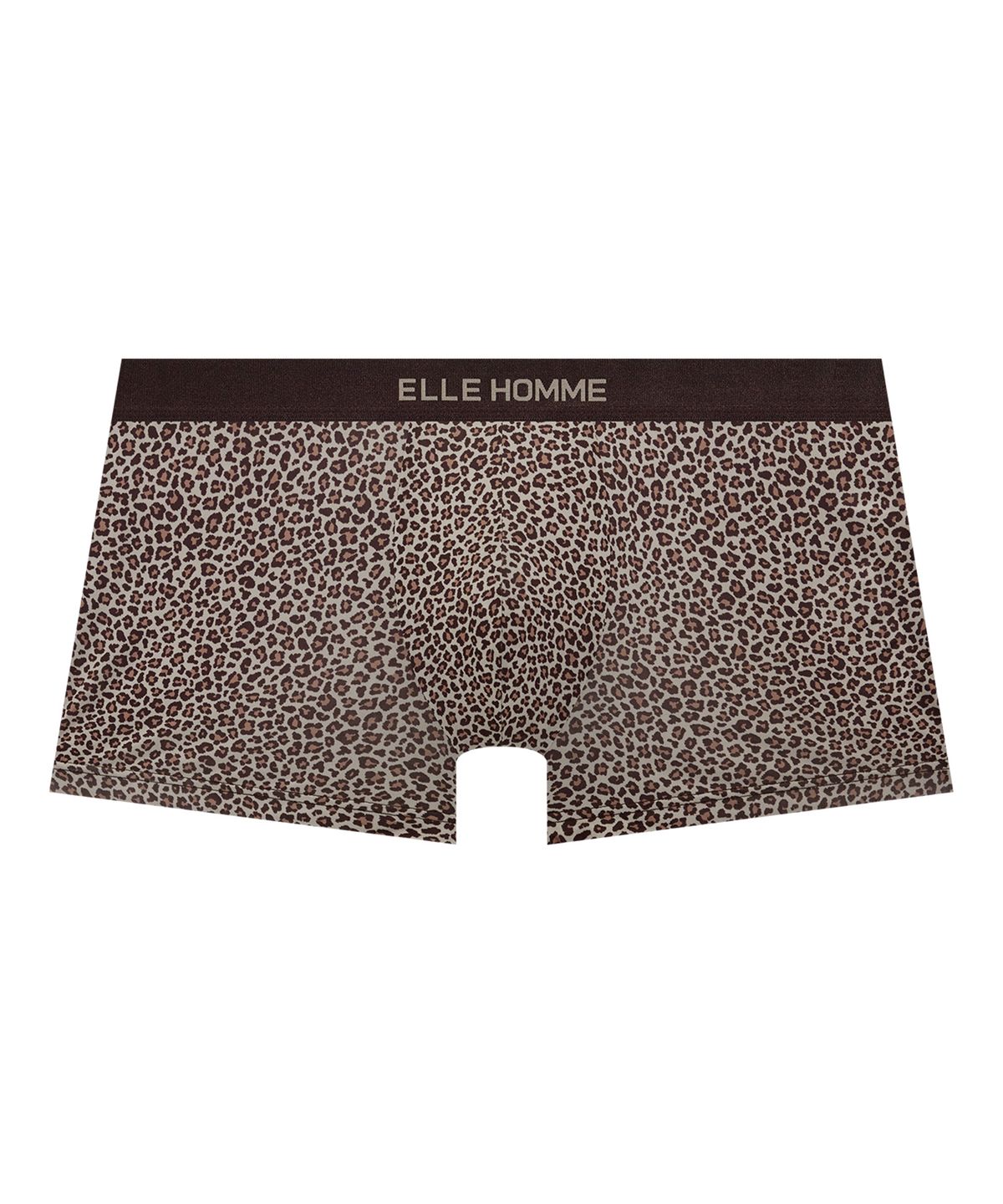 엘르이너웨어(ELLE INNERWEAR) 브라운 레오파드 드로즈 남자 사각 팬티