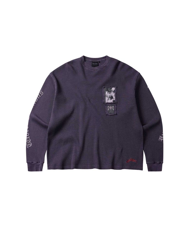 INSANE GRAPHIC PATCH WAFFLE LONG SLV_PURPLE