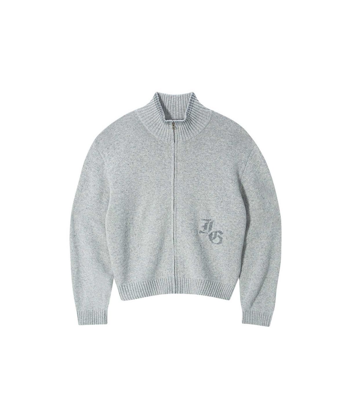 인세인개러지(INSANEGARAGE) INSANE BASIC FULL ZIP-UP KNIT_OATMEAL