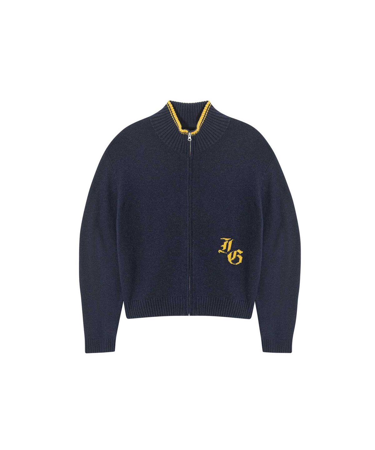 인세인개러지(INSANEGARAGE) INSANE BASIC FULL ZIP-UP KNIT_NAVY